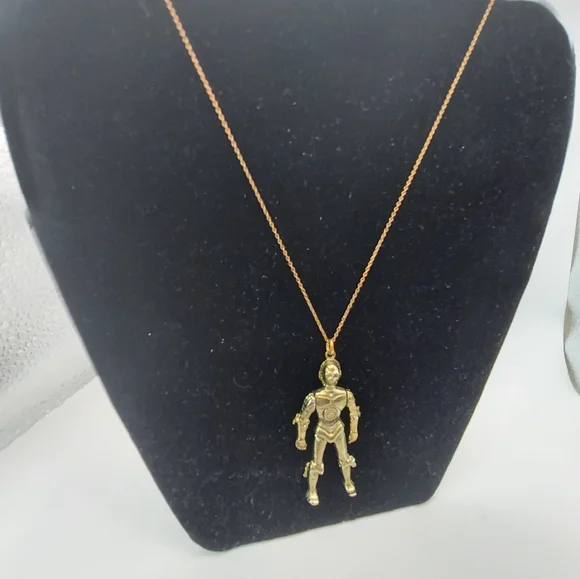 Star Wars Vintage C3PO Pendant w/ chain 1977. A Nostalgic Piece to Collect! - Picture 6 of 14